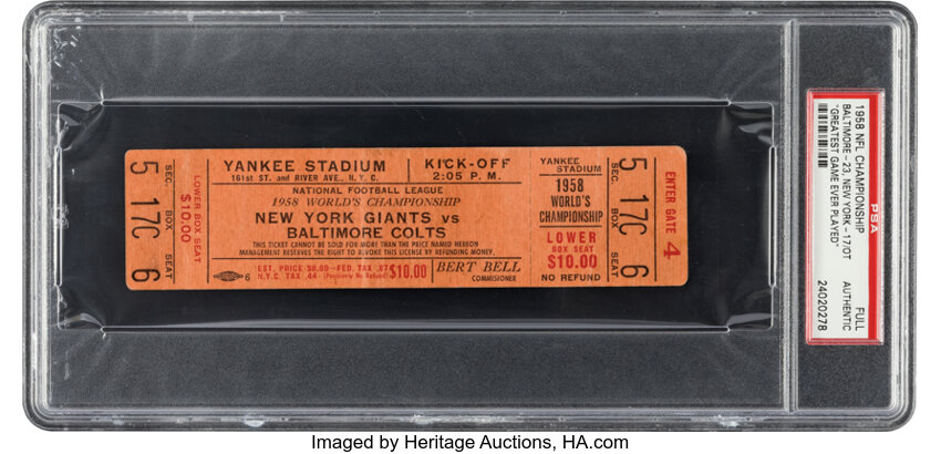 Football from 1958 NFL Championship game up for auction