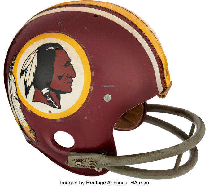 Early 1970's Jerry Smith Game Worn Washington Redskins Helmet