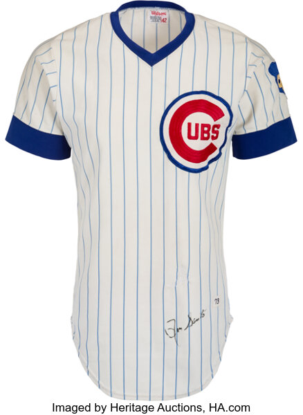 1973 Ron Santo Game Worn & Signed Chicago Cubs Jersey. Baseball, Lot  #56451