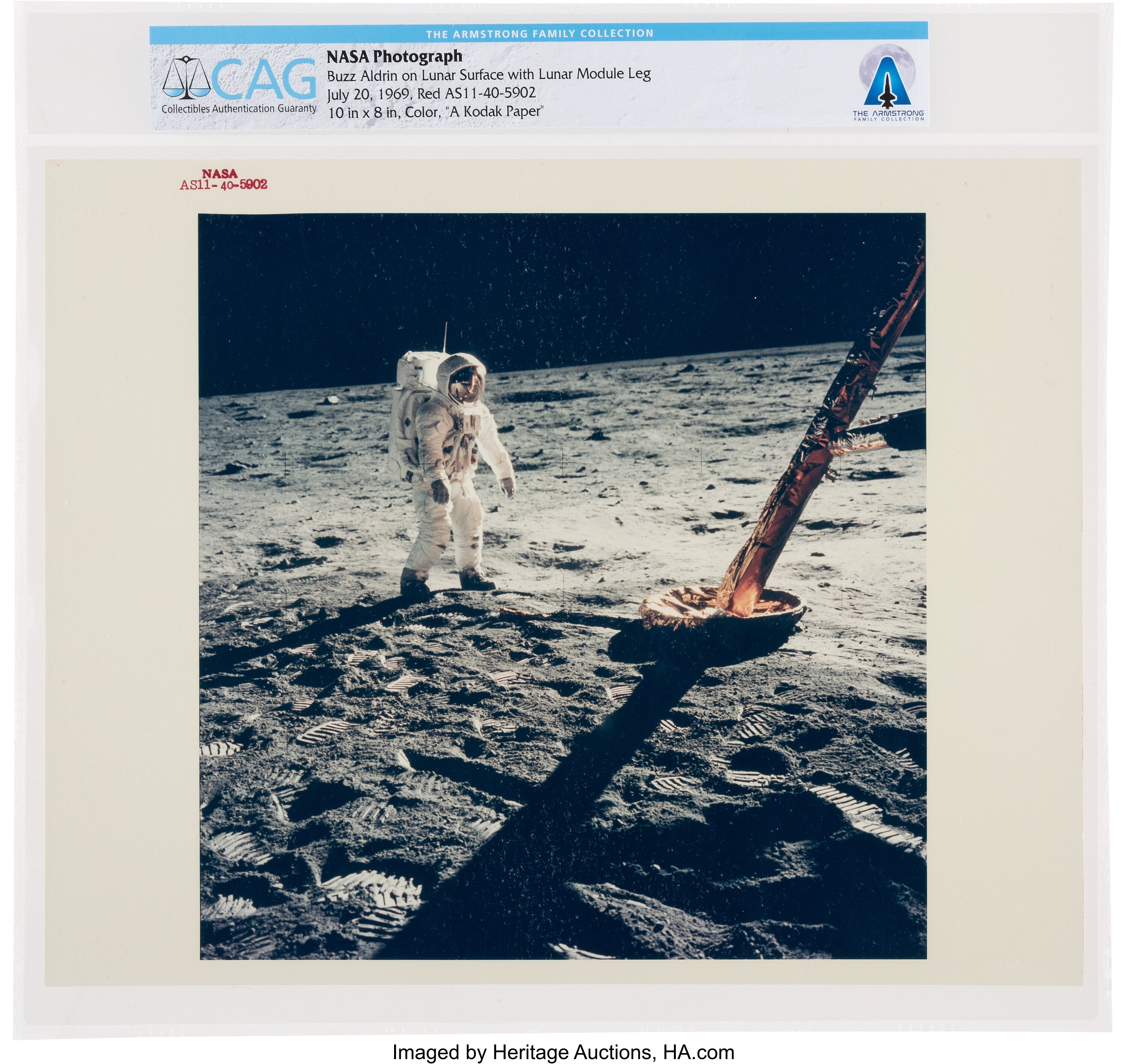 Apollo 11 Original Nasa Red Number Buzz Aldrin On Lunar Surface Lot 50153 Heritage Auctions 