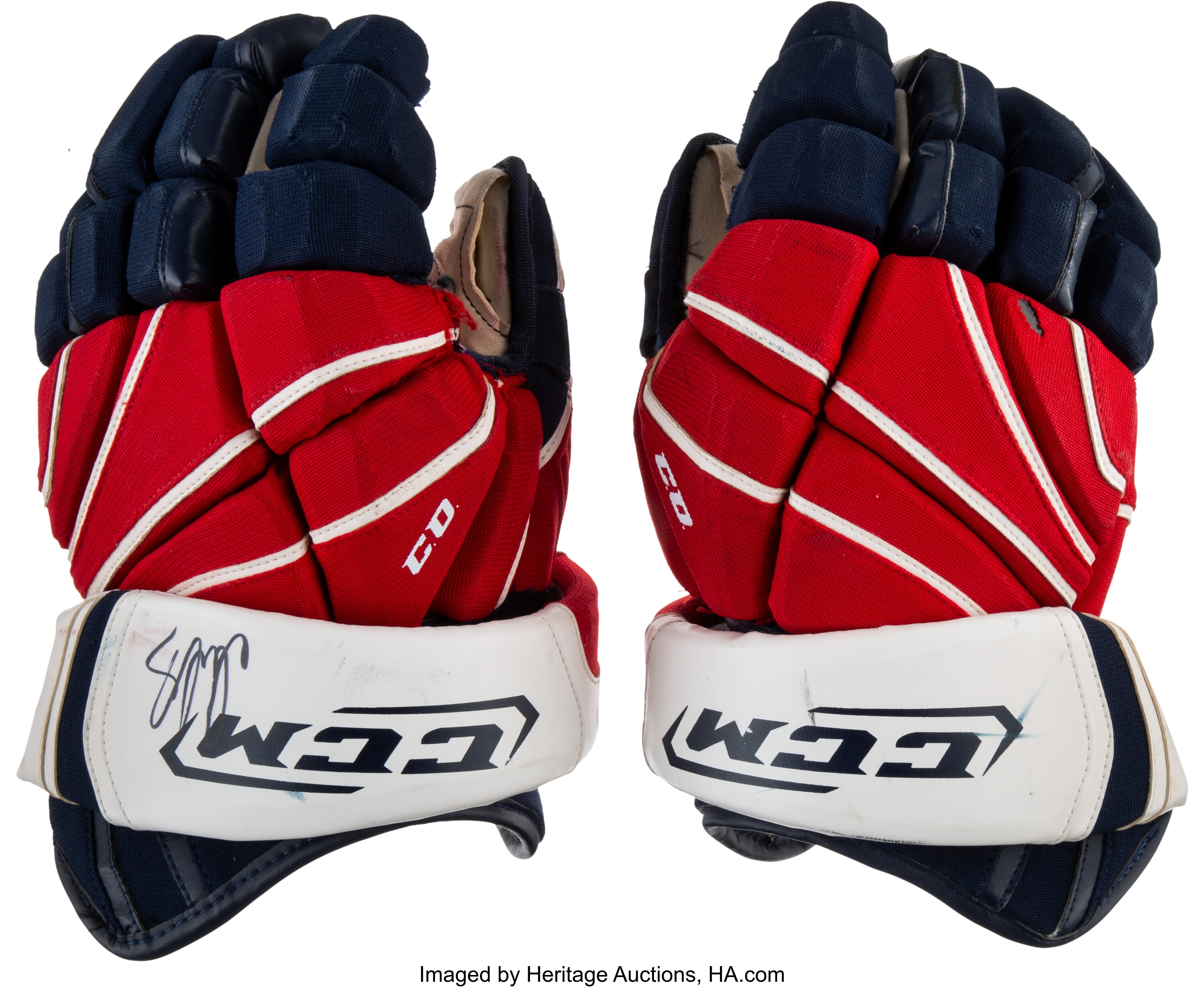 Alexander Ovechkin Washington Capitals Autographed Game-Used Blue CCM  Gloves from the 2021-22 NHL Season - AA0130126-27