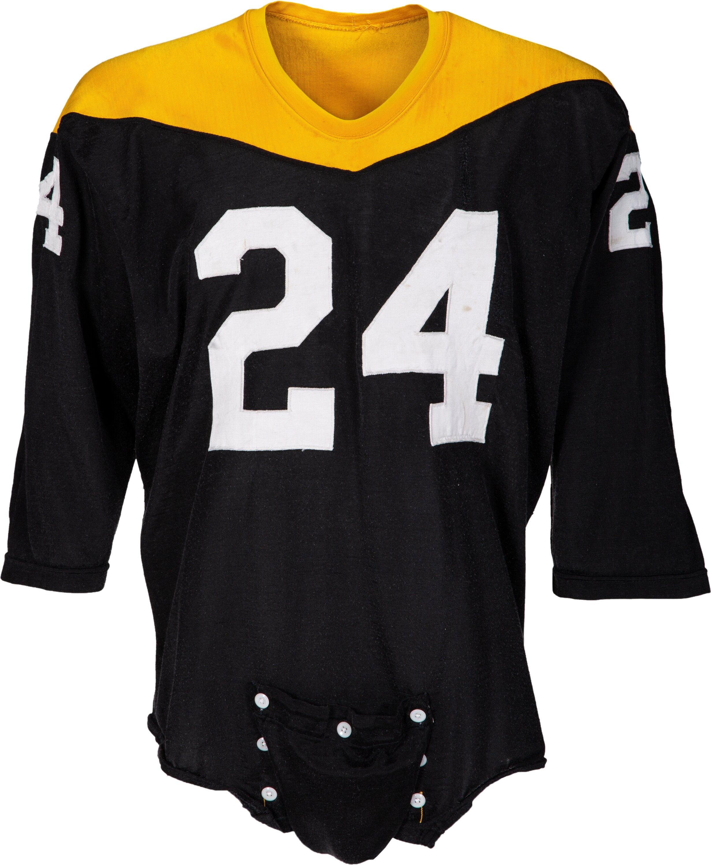 1967-68 Pittsburgh Steelers Game Worn Batman Style Jersey., Lot  #56767