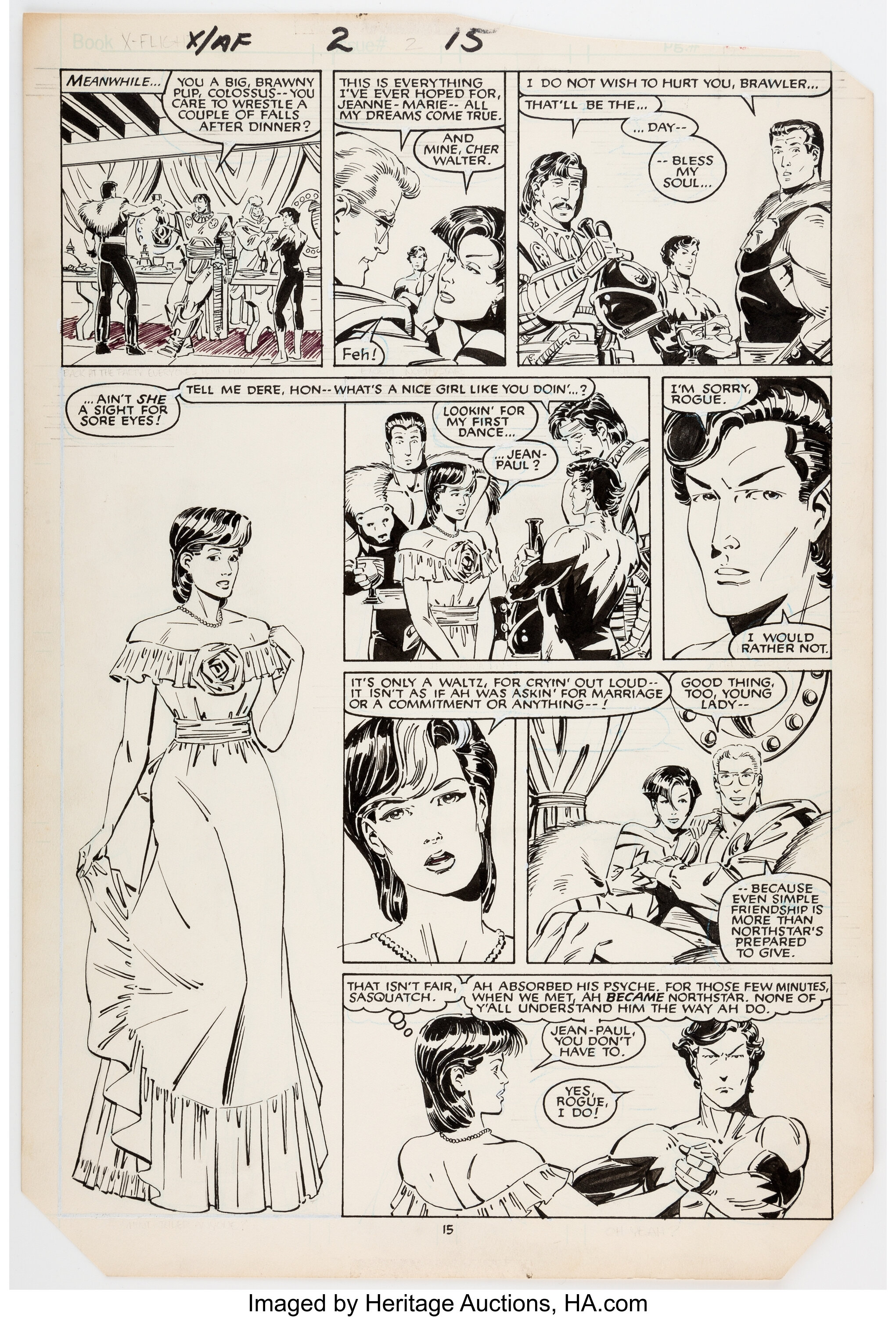 Paul Smith And Bob Wiacek X-men Alpha Flight #2 Page 15 Original 