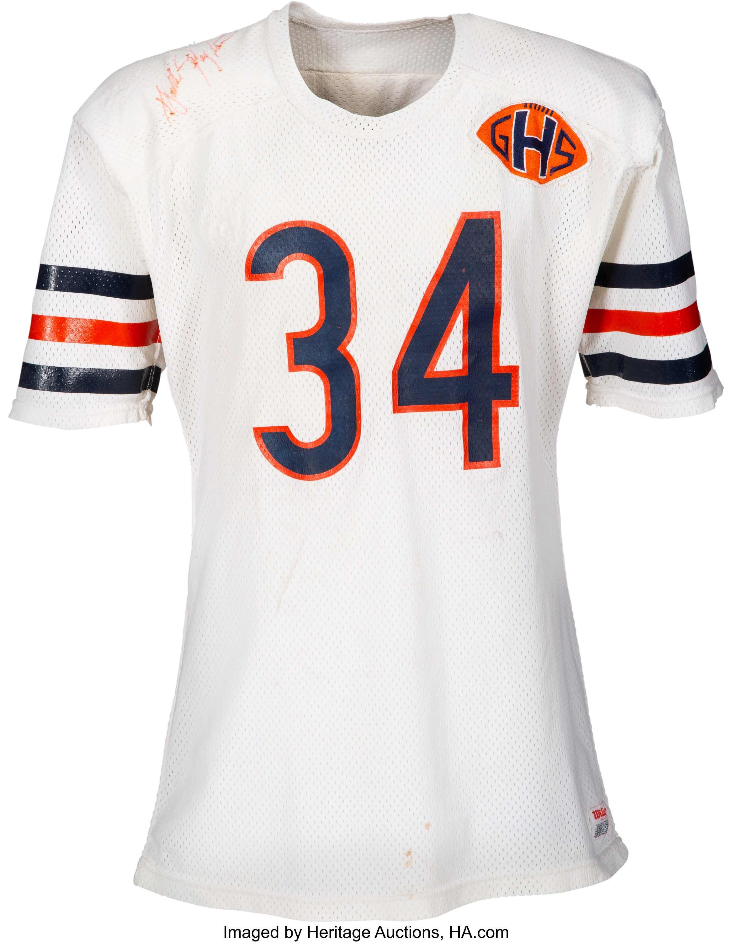 white walter payton jersey