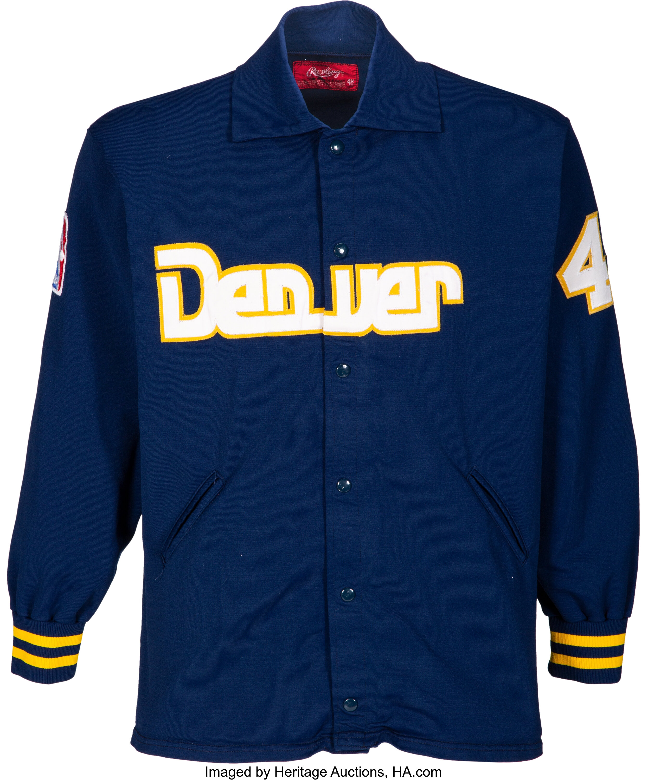 1981-83 Dan Issel Game Worn Denver Nuggets Warmup Jacket.
