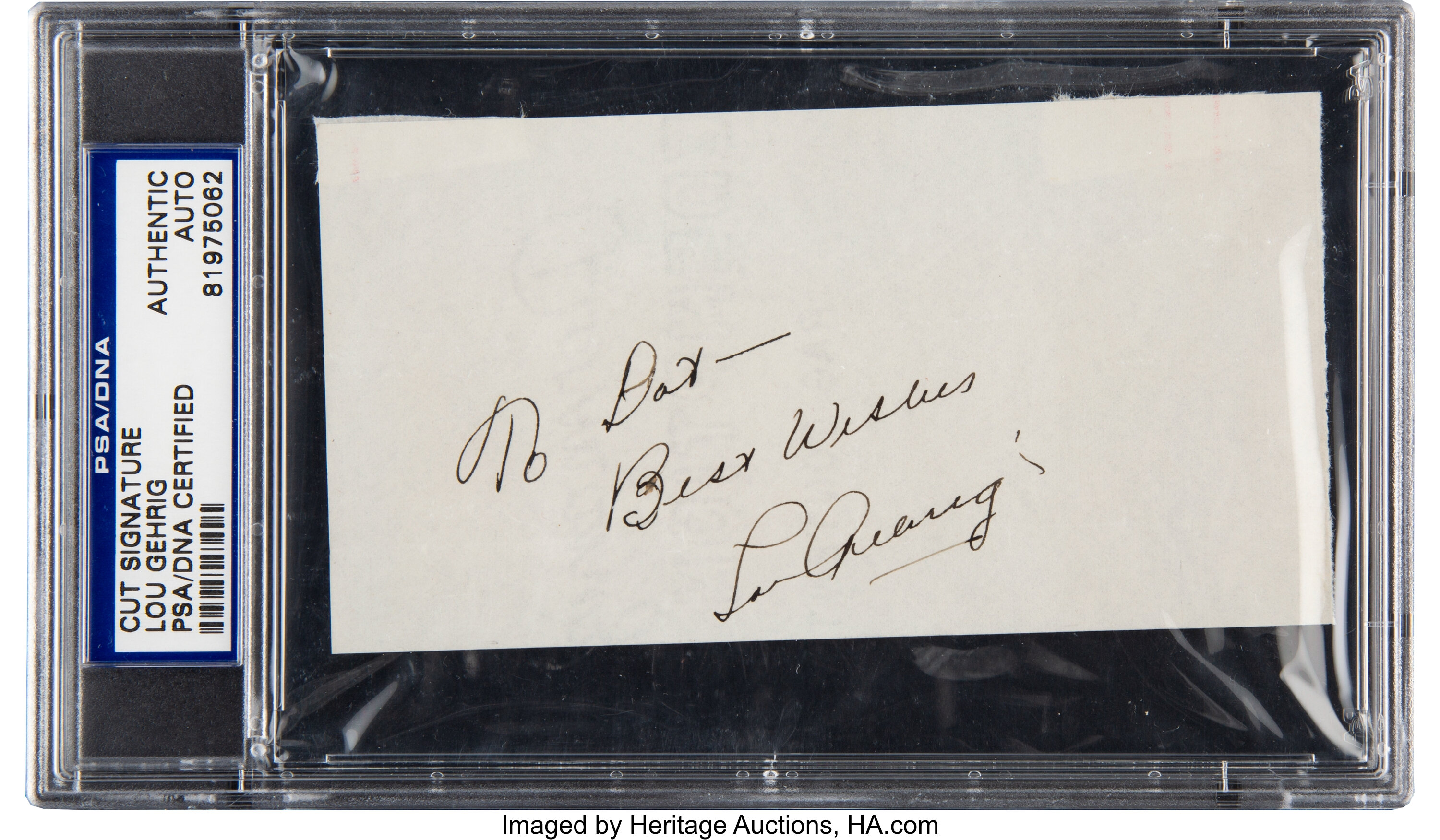 Lou Gehrig Memorabilia, Autographed Lou Gehrig Collectibles