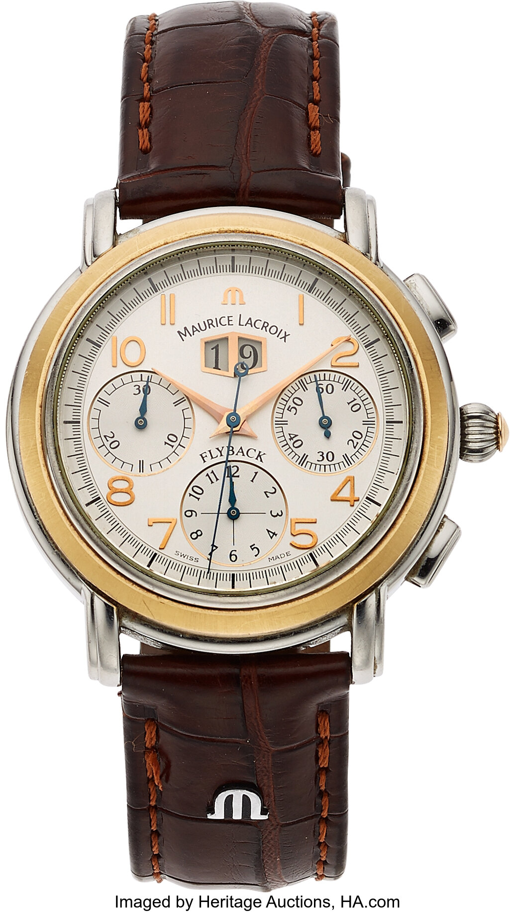 Maurice Lacroix Big Date Steel Gold Flyback Chronograph Circa