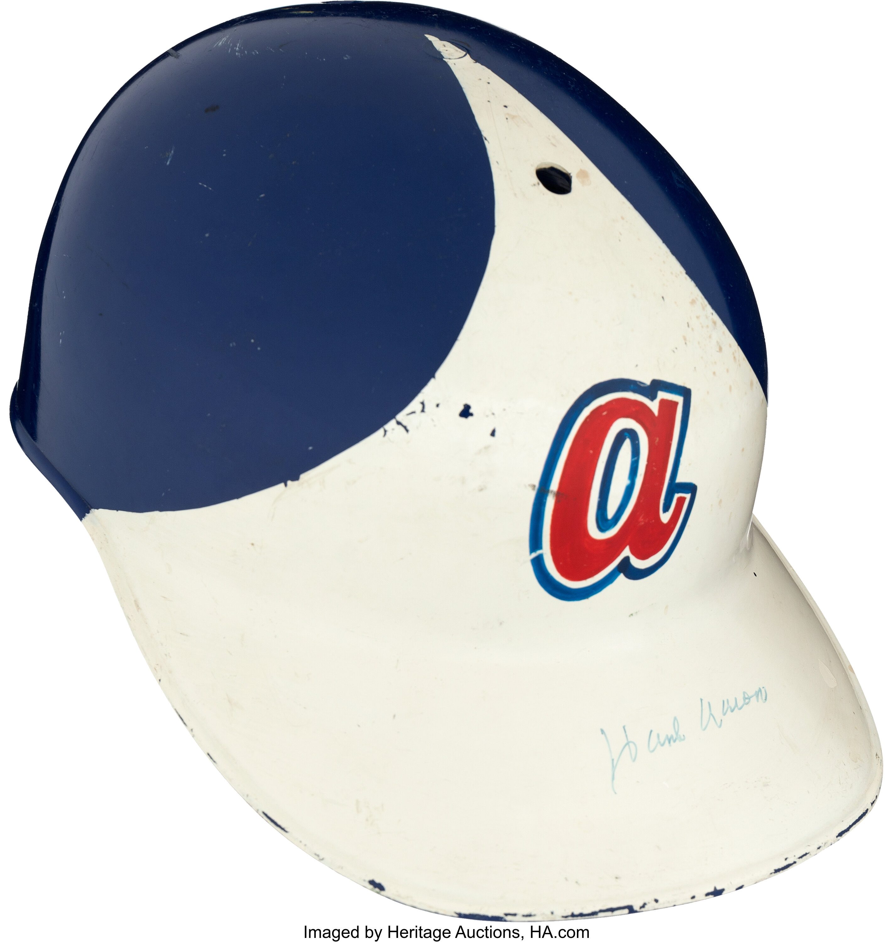 Hank Aaron signed Atlanta Braves 1974 Authentic Mitchell & Ness