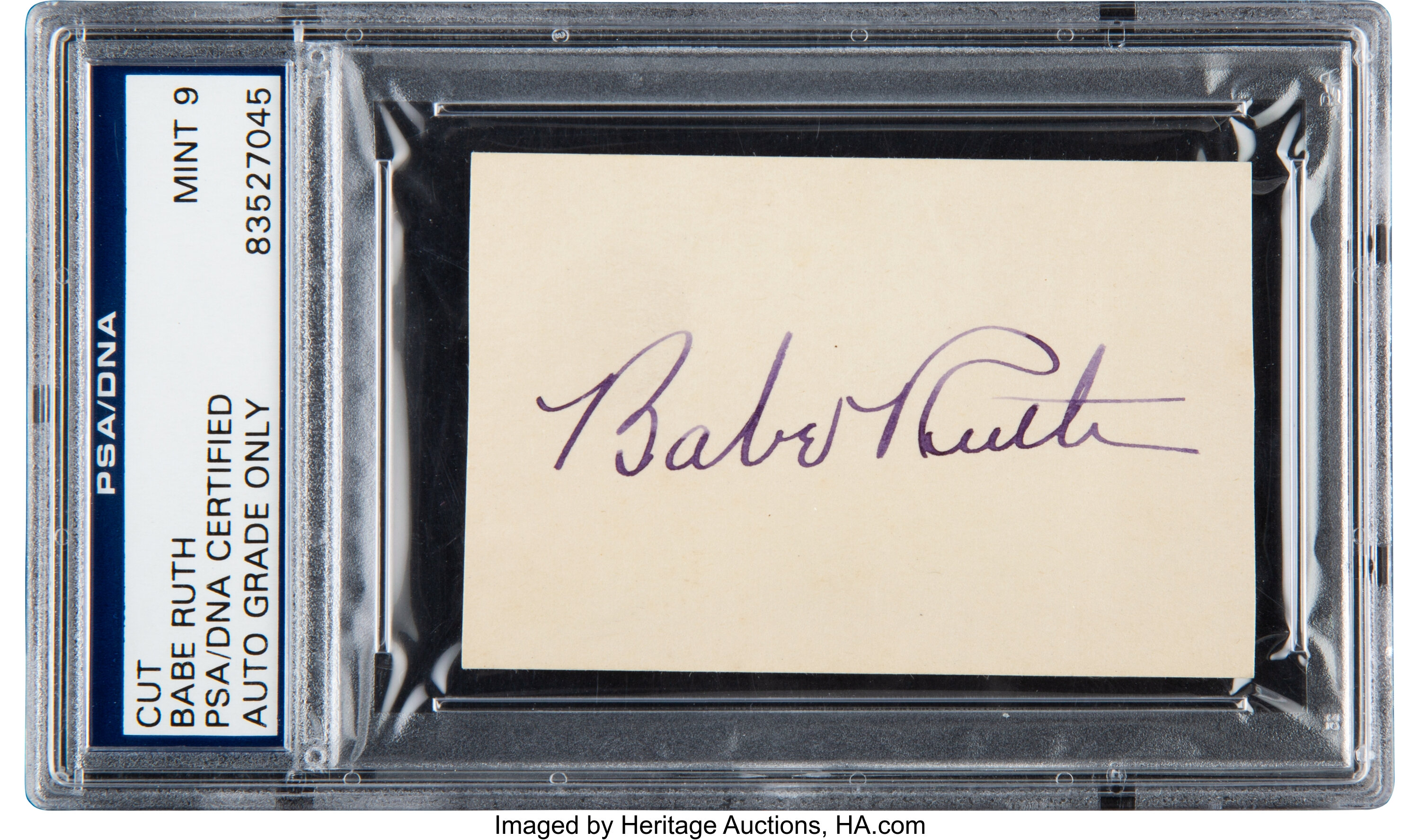 Babe Ruth Autographed Cut Signature Framed with 1932 'Called