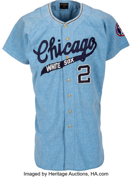 Vtg WHITE SOX Baseball Jersey Chicago WILSON Uniform Shirt Sz 48 Navy Blue  Rare