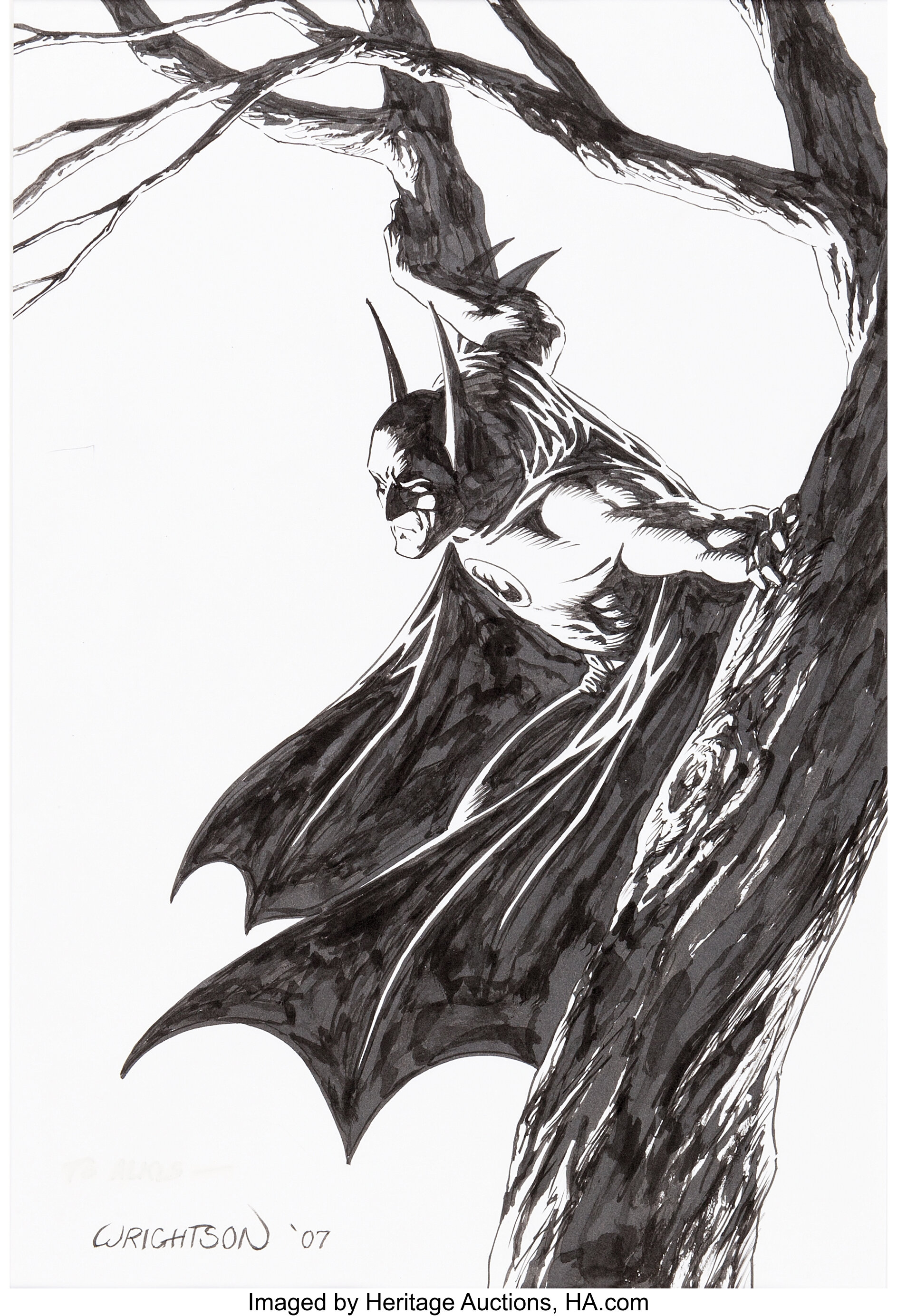 Bernie Wrightson Batman Illustration Original Art 2007 Lot 94453 Heritage Auctions