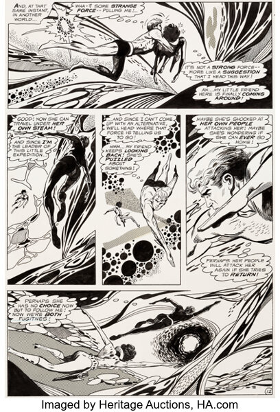 Jim Aparo Aquaman 51 Panel Page 12 Original Art Dc 1970 Lot Heritage Auctions