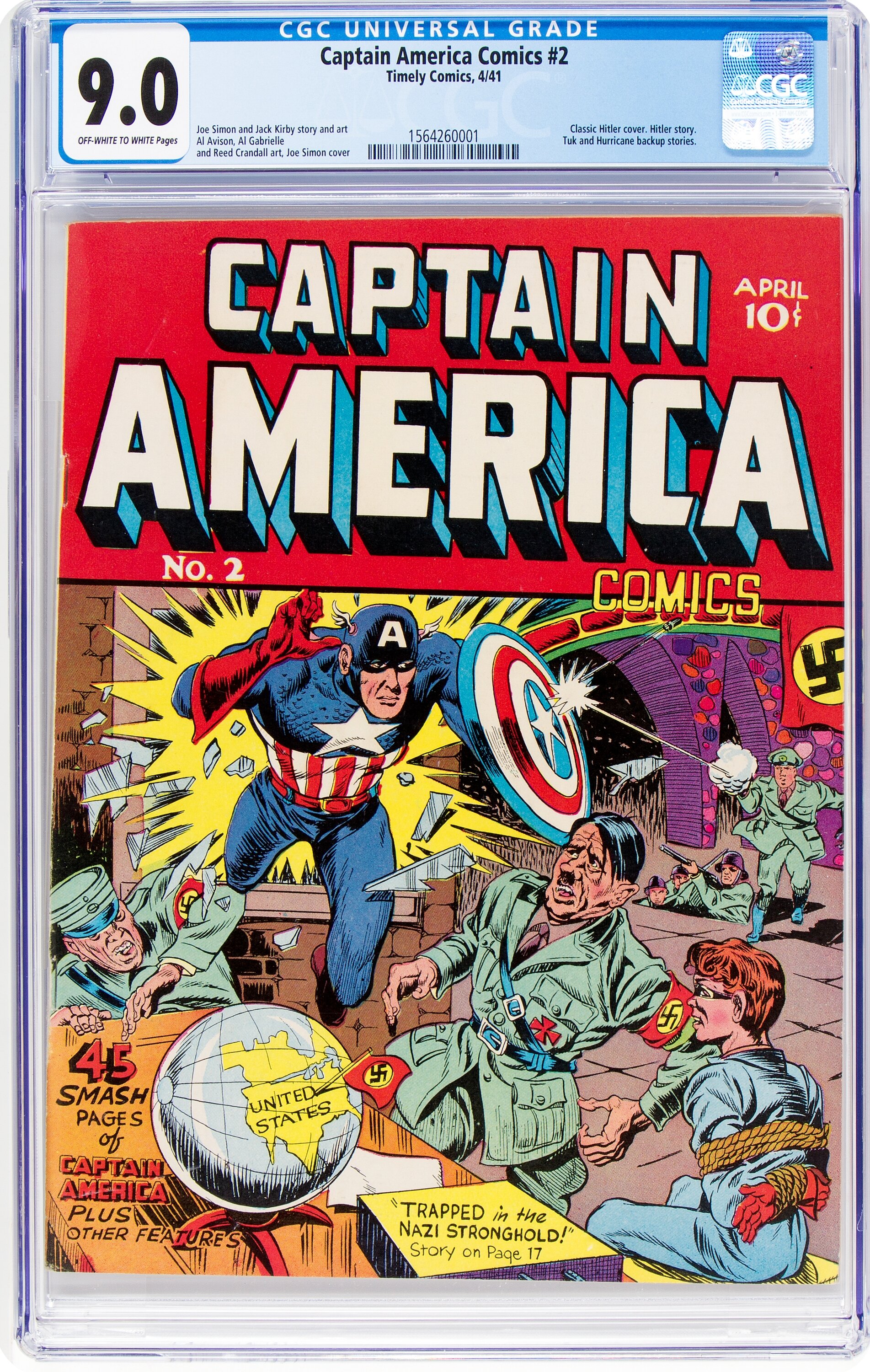 Captain America Comics 2 Timely 1941 Cgc Vf Nm 9 0 Off White To Lot Heritage Auctions