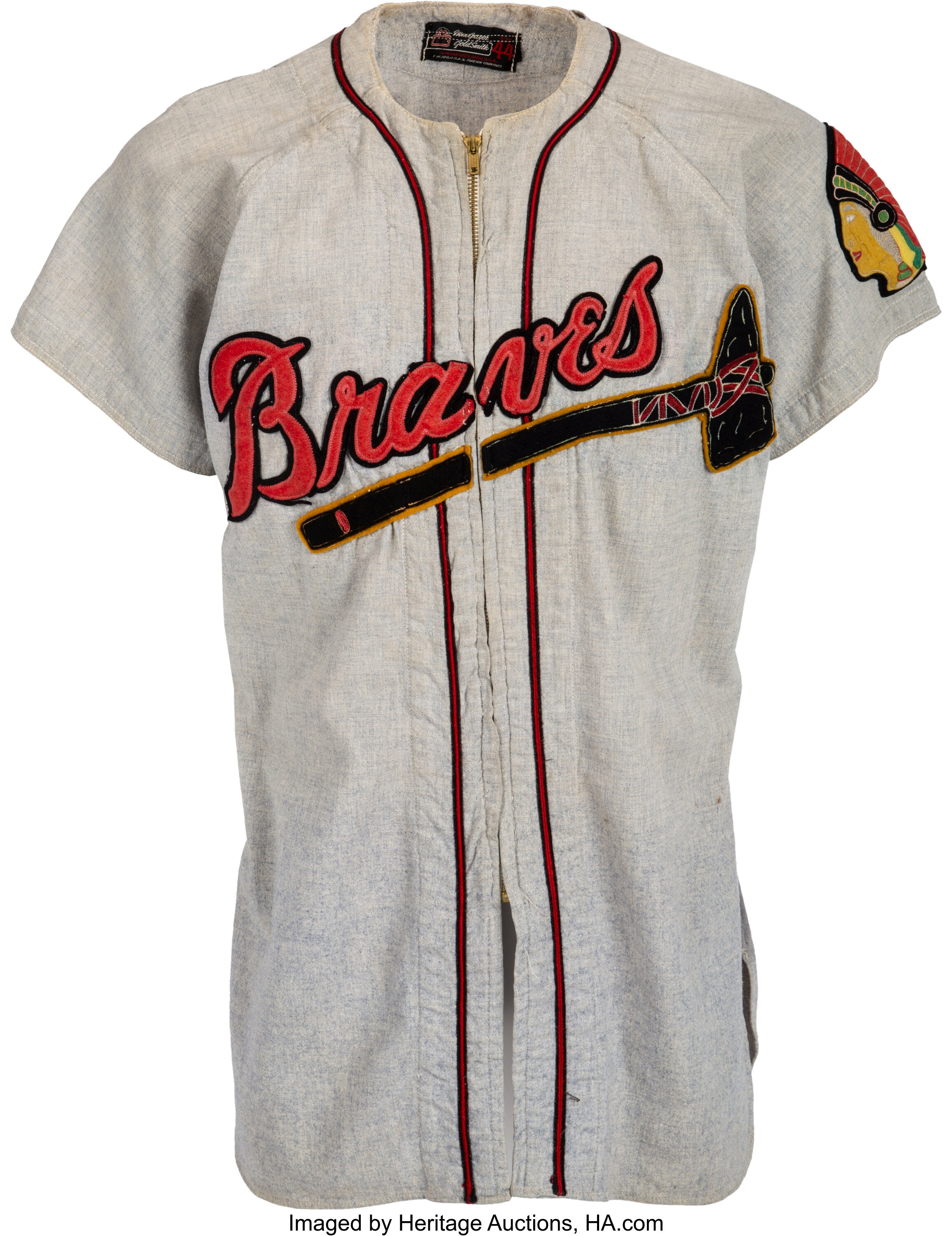 1929 Boston Braves Game Worn Jersey with Rare Indian Head Patch., Lot  #80112