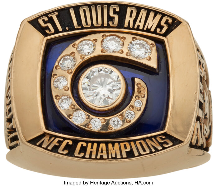 2001 St. Louis Rams NFC Championship Ring Presented to Defensive, Lot  #56860