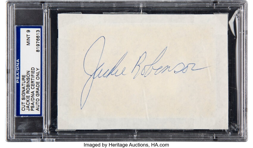 Lot Detail - Spectacular Jackie Robinson Single-Signed Baseball JSA, SGC  MINT 9, PSA/DNA MINT 9