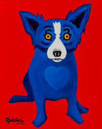 how many blue dog paintings are there