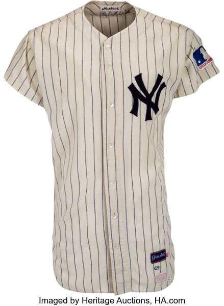 Lot Detail - Gene Stick Michael Worn New York Yankees Throwback