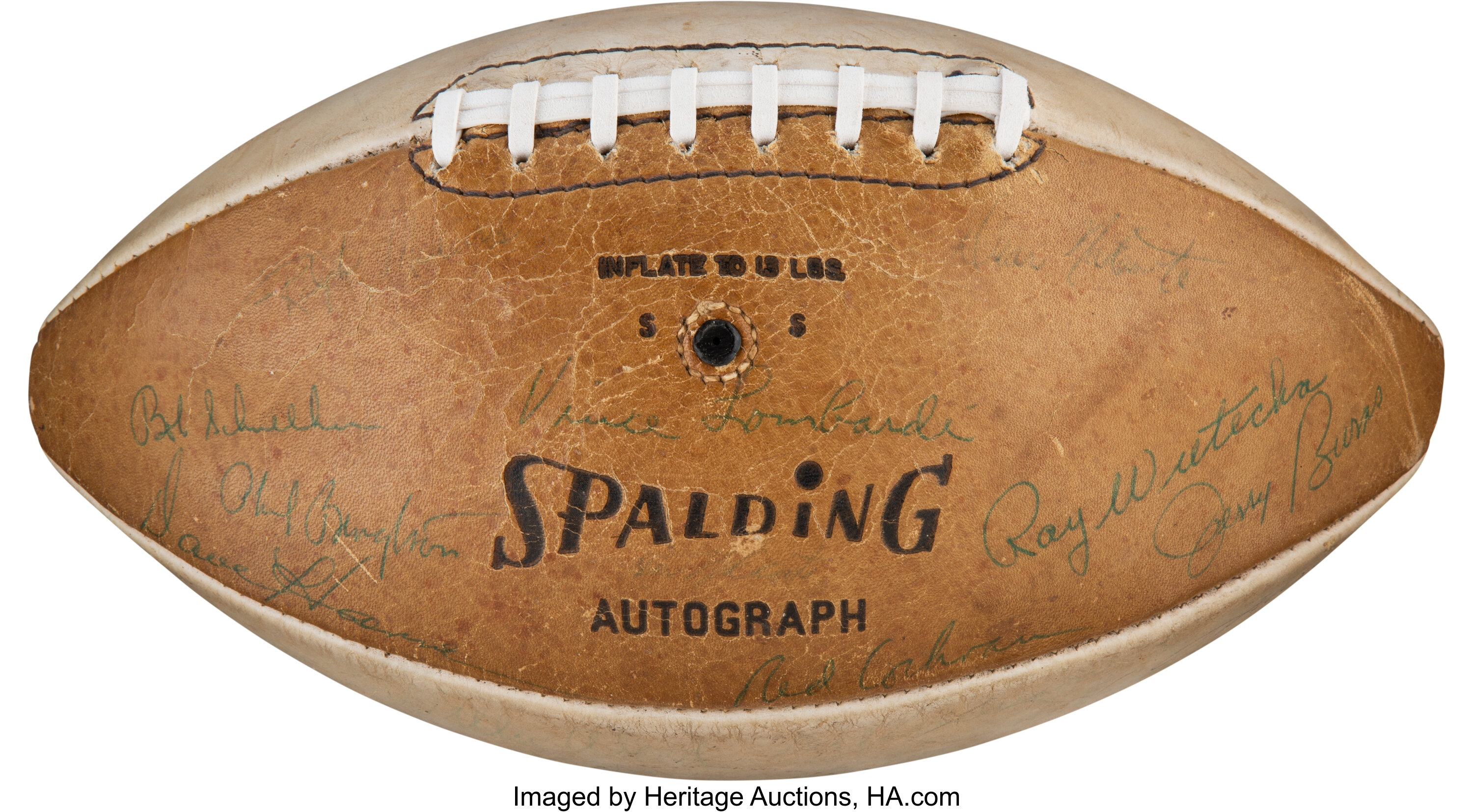 1967 Green Bay Packers Super Bowl I Team Signed Football. , Lot #56708