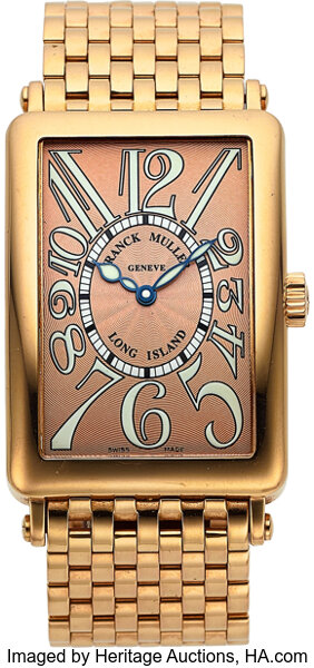 Franck Muller Long Island 18K Rose Gold Automatic Boxes and