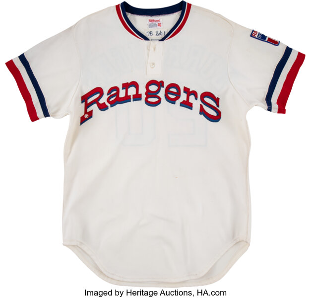 1976 Jeff Burroughs Game Worn Texas Rangers Jersey.  Baseball