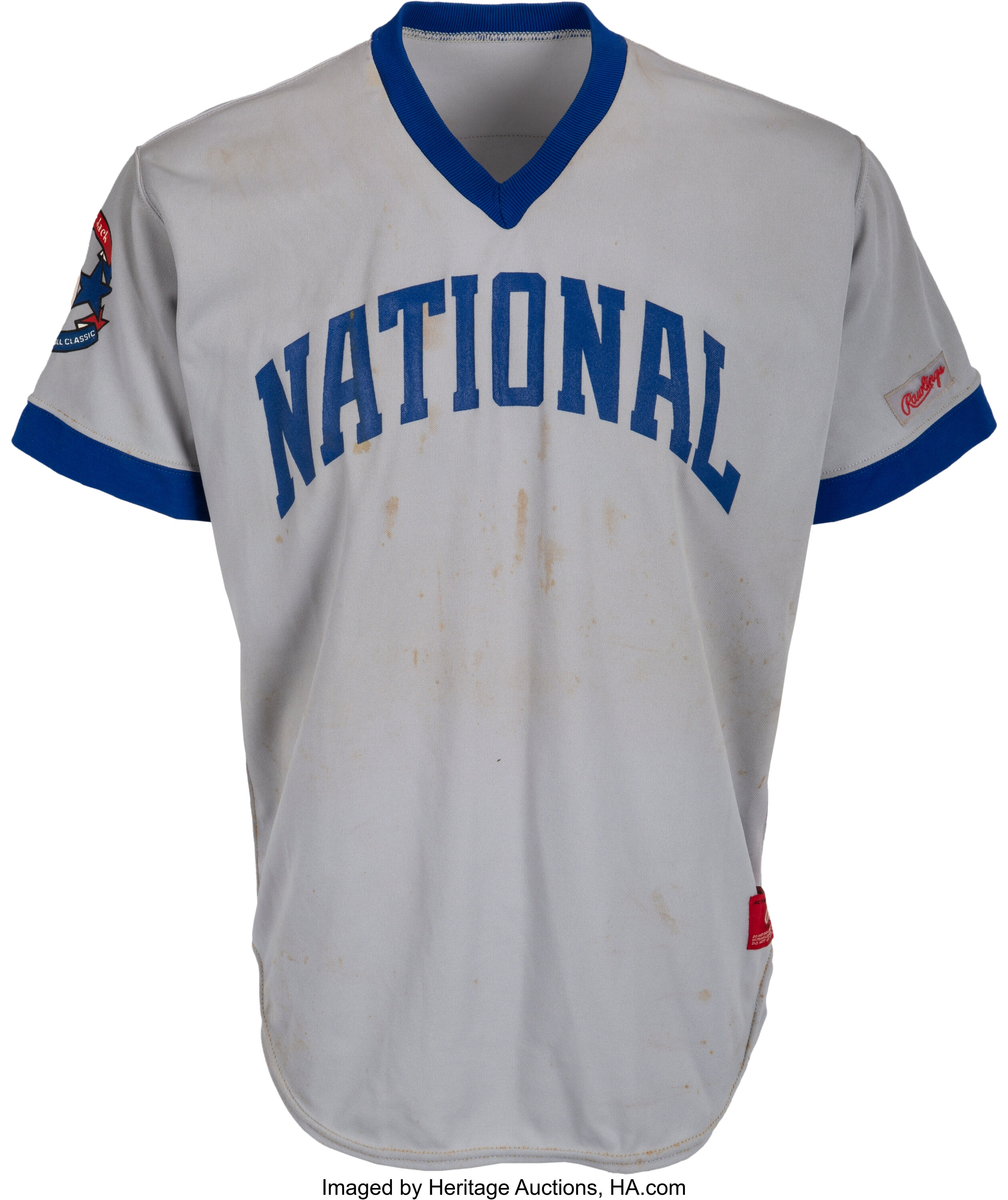 ENOS SLAUGHTER AUTOGRAPHED CRACKER JACK OLD TIMERS GAME WORN JERSEY &  UNIFORM