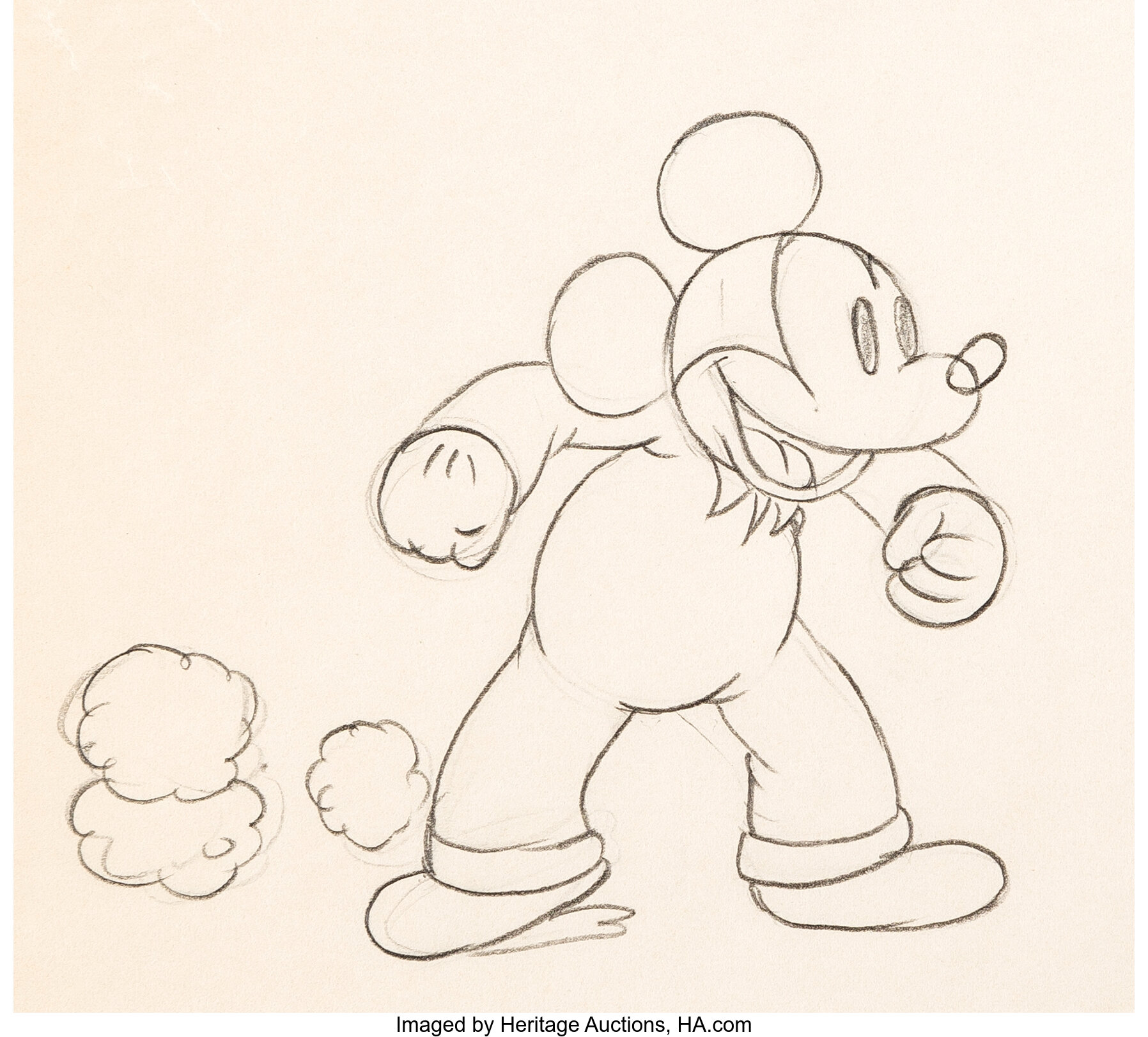 Mickey's Service Station Mickey Mouse Animation Drawing (Walt | Lot ...