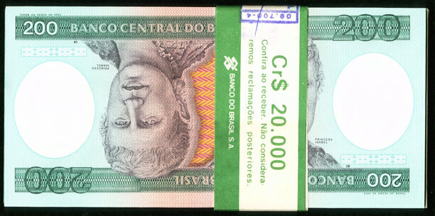 BANCO CENTRAL DO BRASIL 200 DUZENTOS CRUZEIROS UNC! - BB267UXX