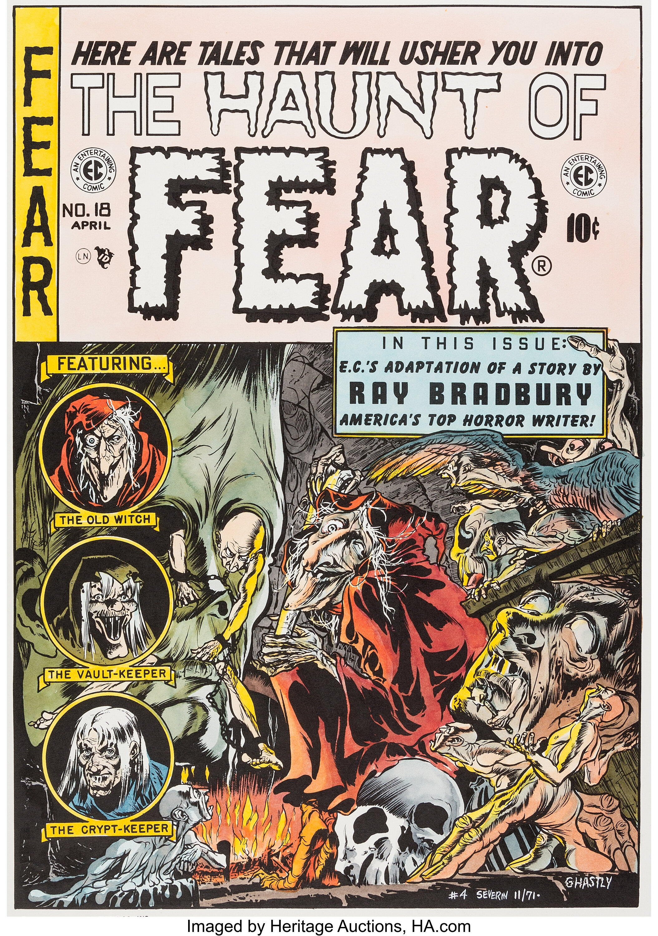 Marie Severin Haunt of Fear #18 Cover Hand-Colored Lithograph | Lot ...