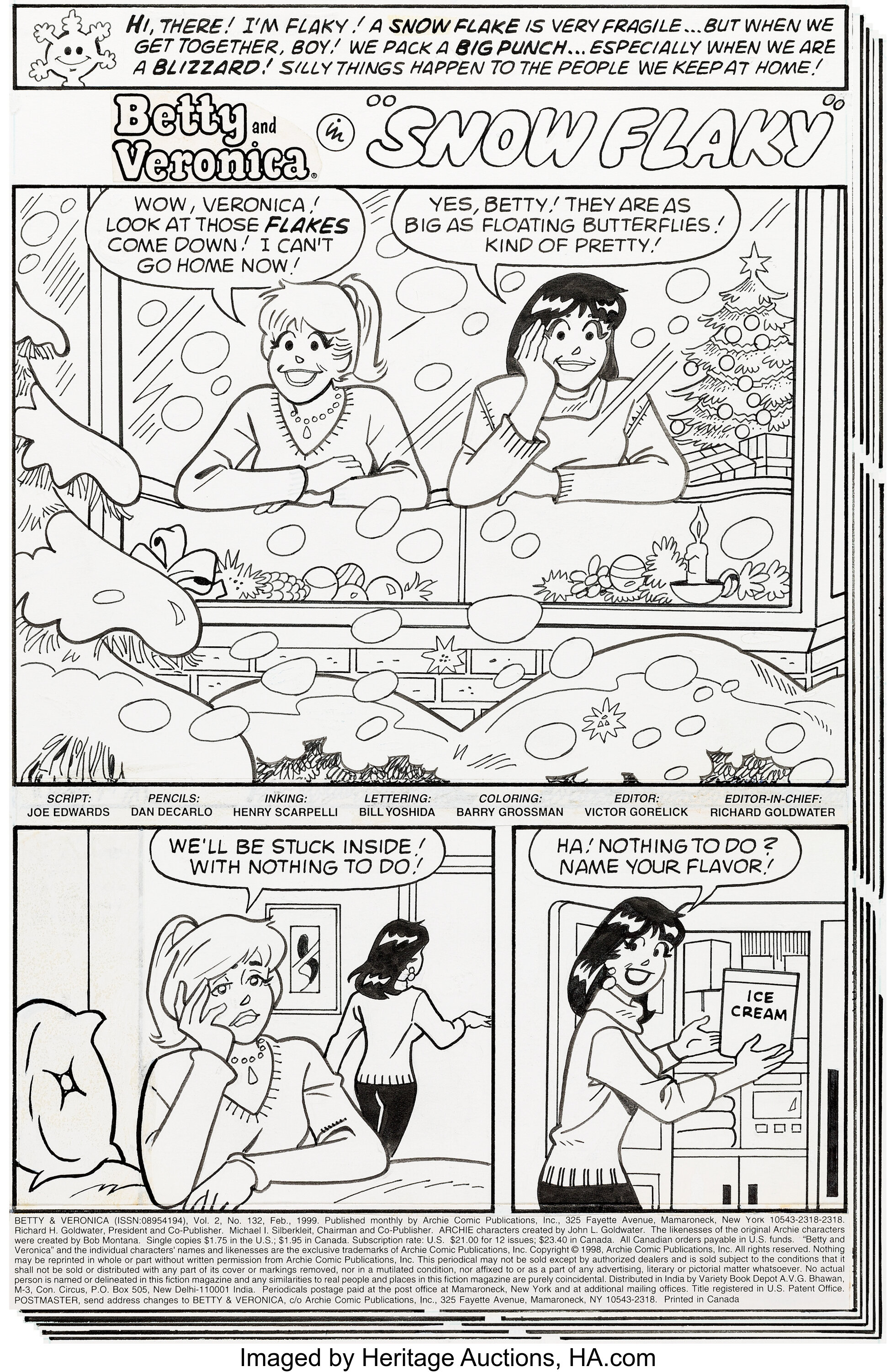 Dan Decarlo And Henry Scarpelli Betty And Veronica 132 Original Lot 94160 Heritage Auctions