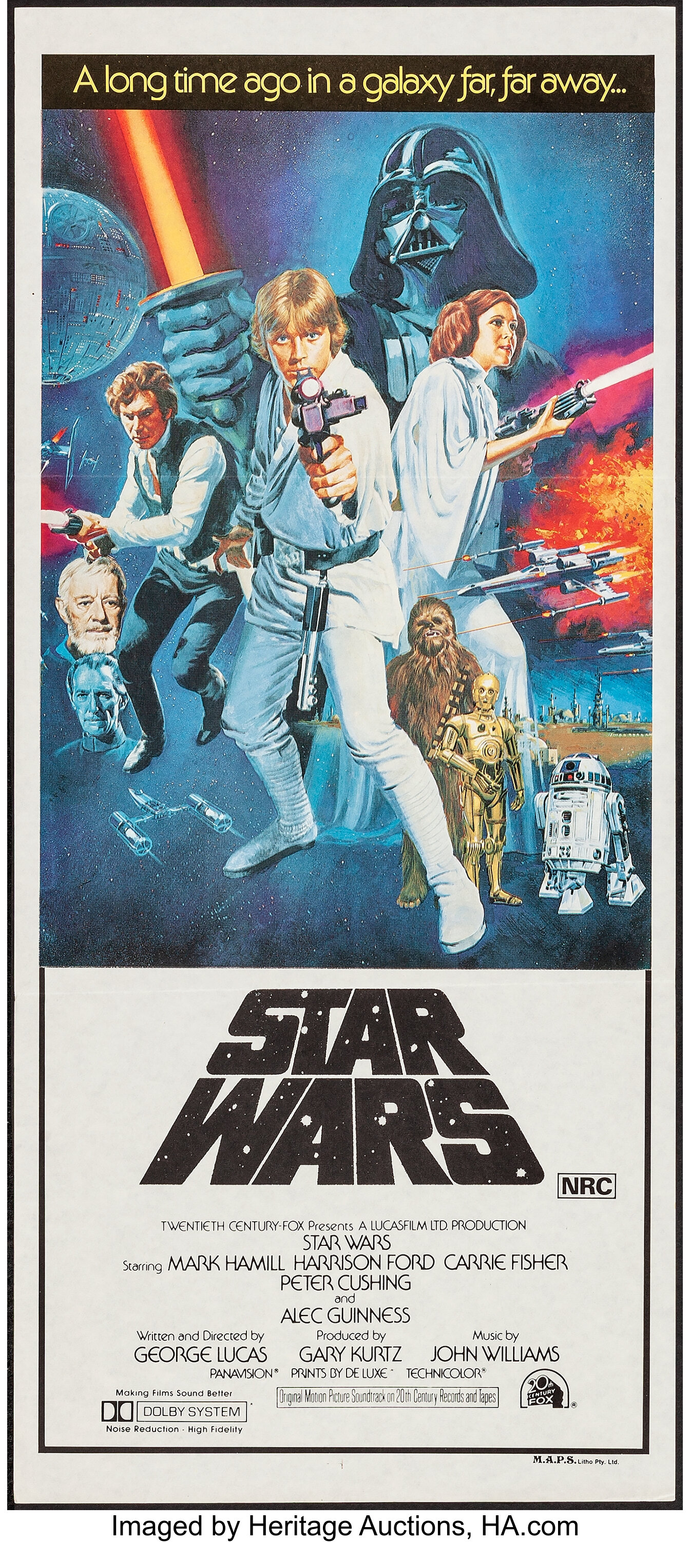 Star Wars (20th Century Fox, 1977). Folded, Very Fine/Near Mint. | Lot ...