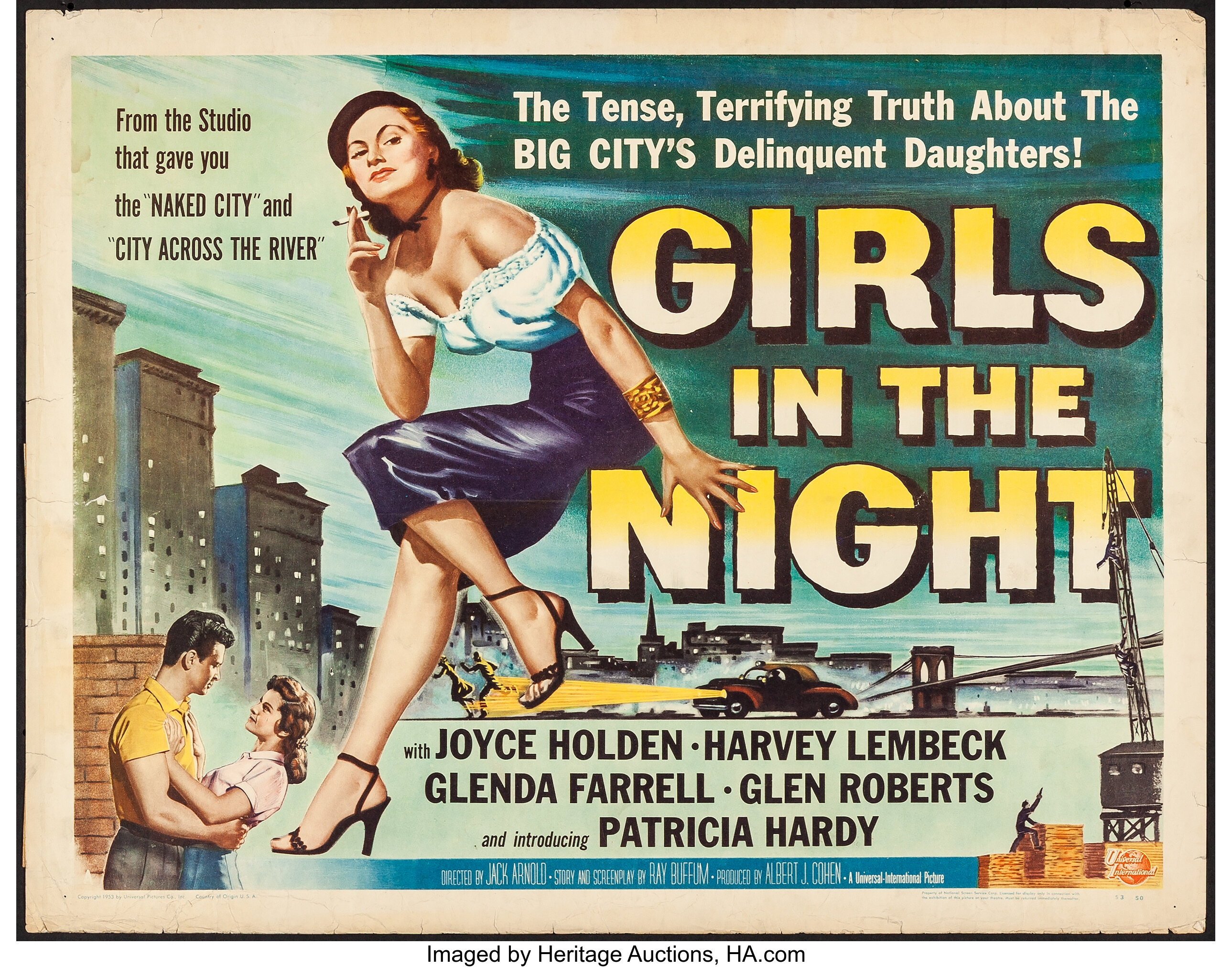 Girls in the Night Old Film Poster, 1953