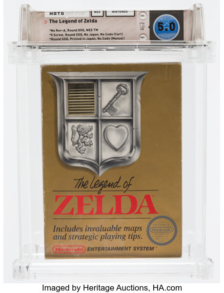 The Legend of Zelda NES Gold hotsell Cartridge with Map Manual Nintendo