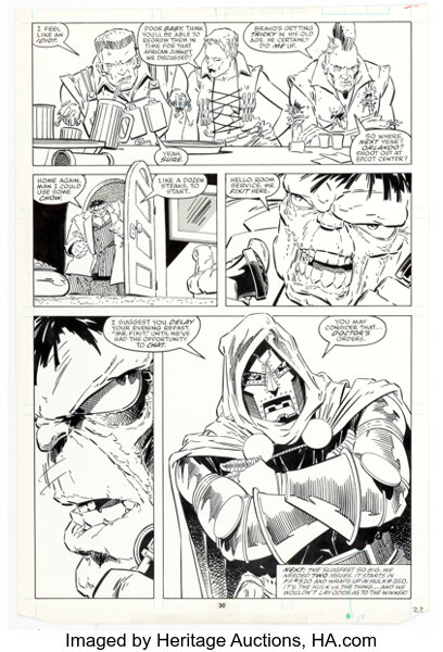 Jeff Purves And Terry Austin Incredible Hulk 349 Story Page 22 Lot Heritage Auctions