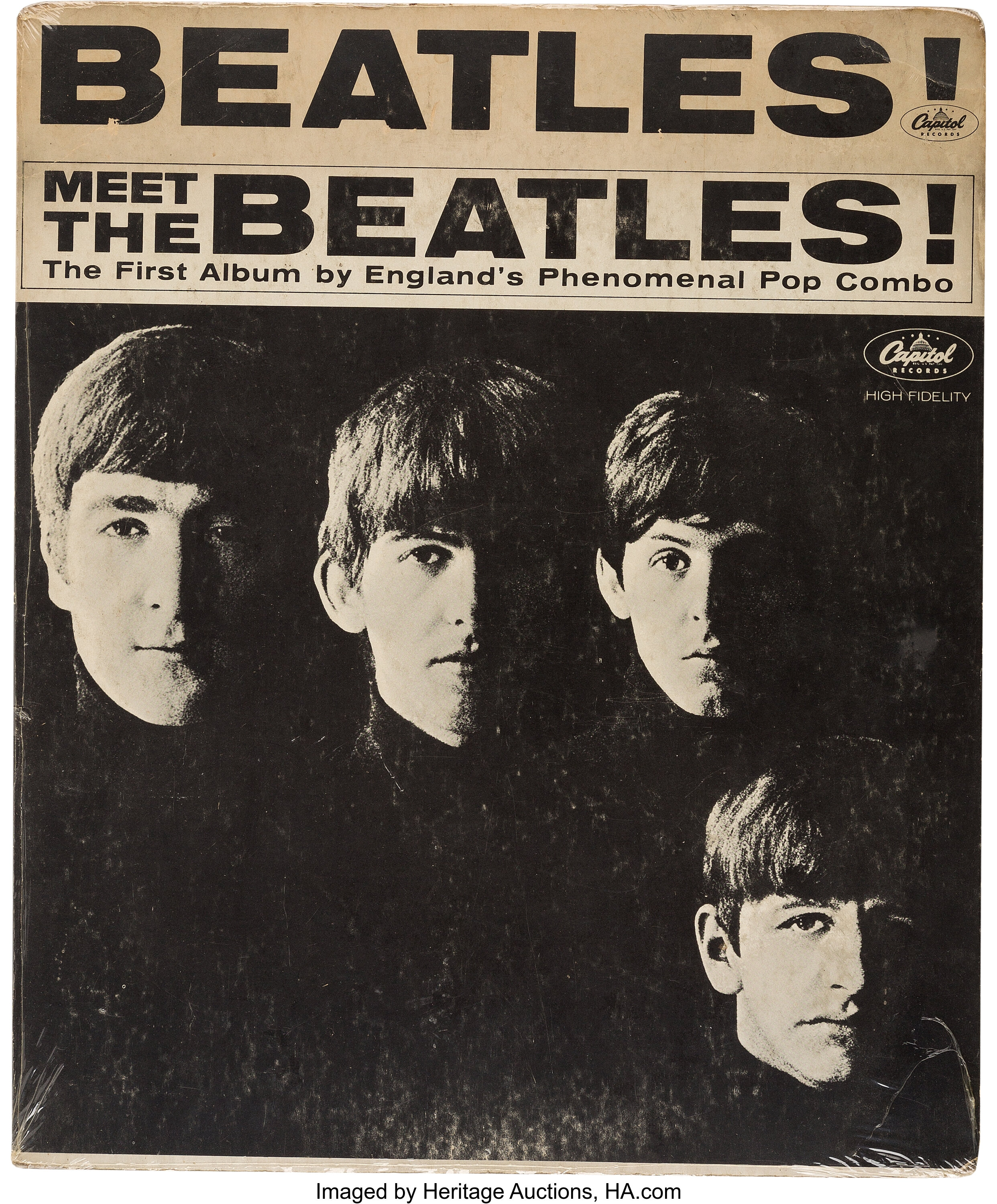 Beatles Sealed Meet the Beatles! Promotional LP Rack Divider | Lot ...