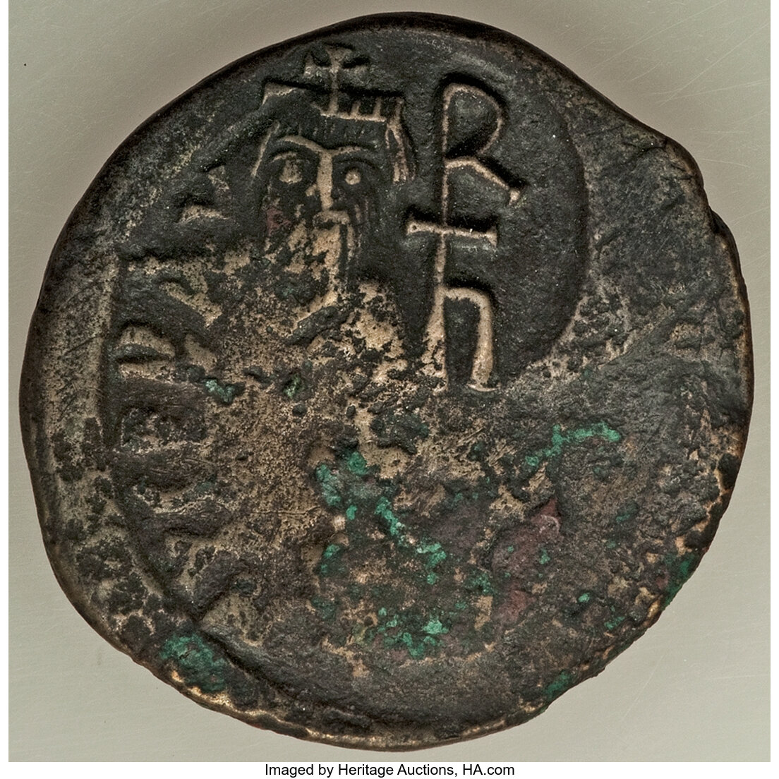 Ancients: Heraclius (AD 610-641). AE follis or 40 nummi (31mm, | Lot ...