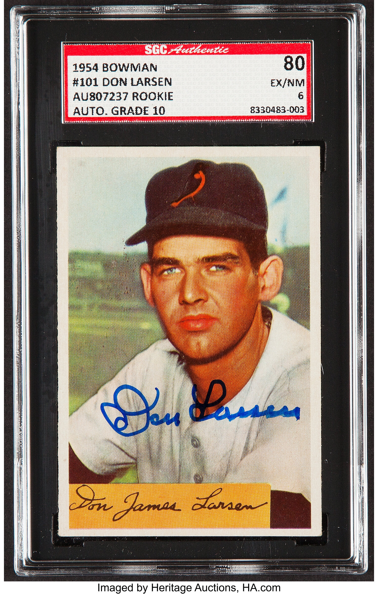 Don Larsen Auto Autograph Signed Baseball Card