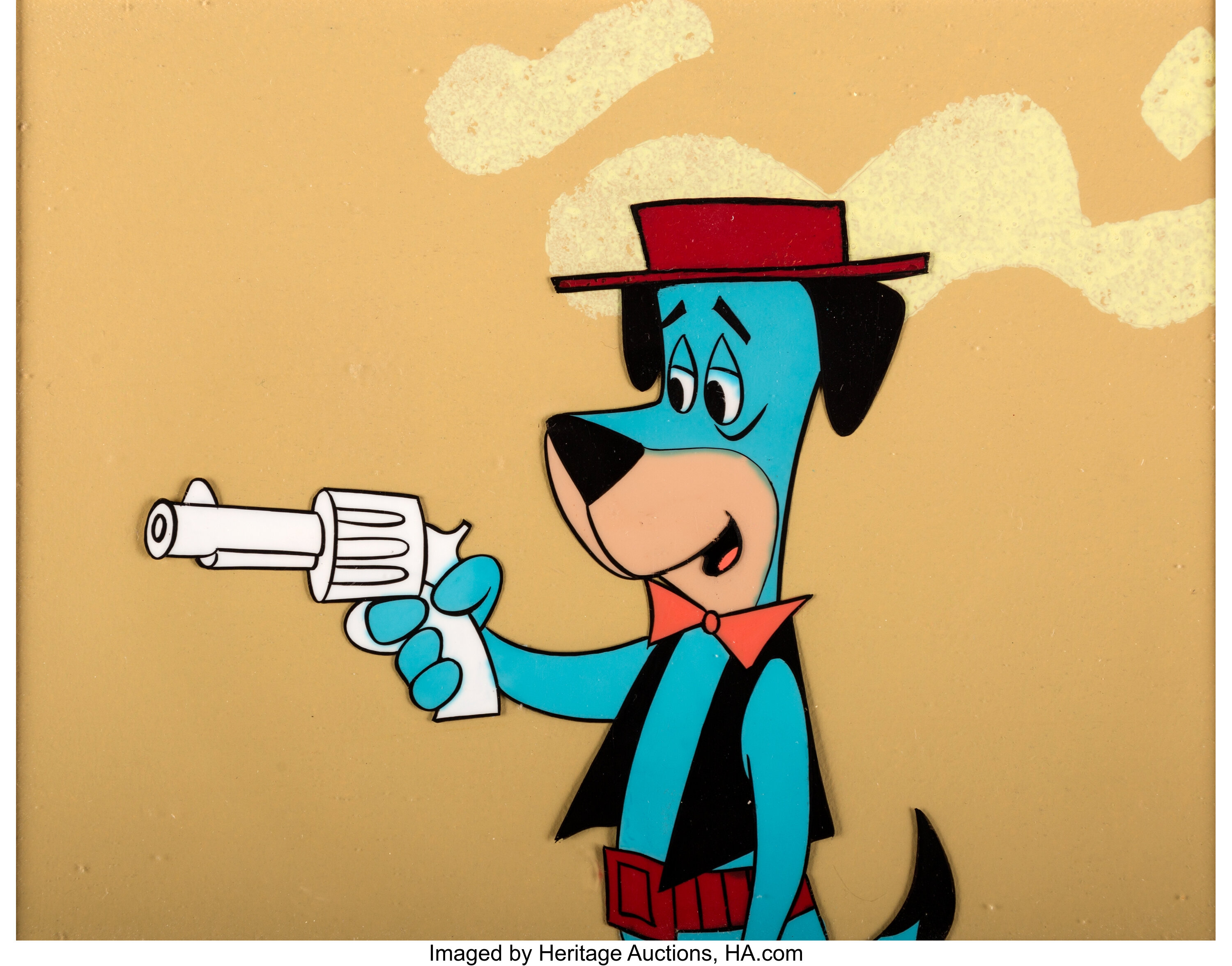 The Huckleberry Hound Show Huck As A Cowboy Production Cel And Lot Heritage Auctions