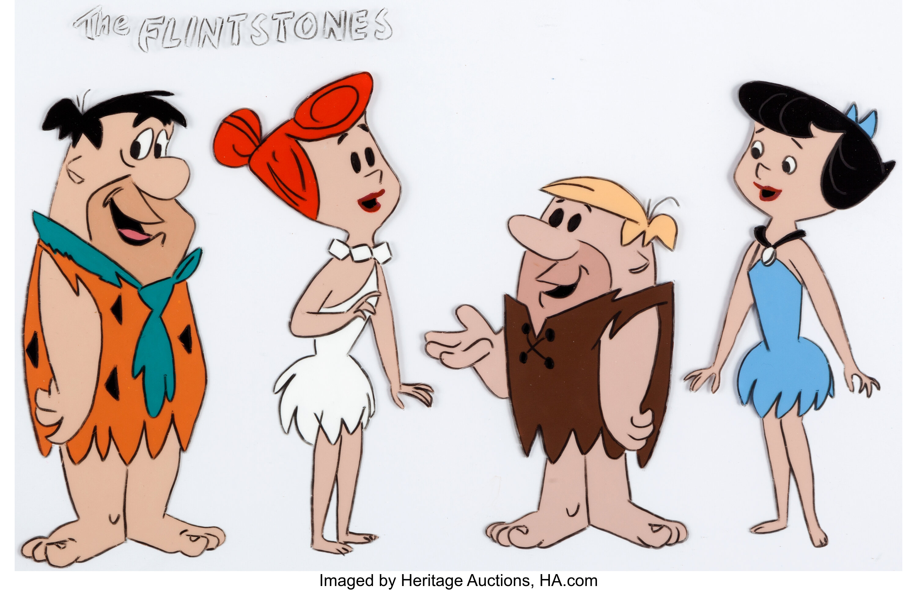 The Flintstones Fred Wilma Barney And Betty Color Model Cel Lot 97575 Heritage Auctions