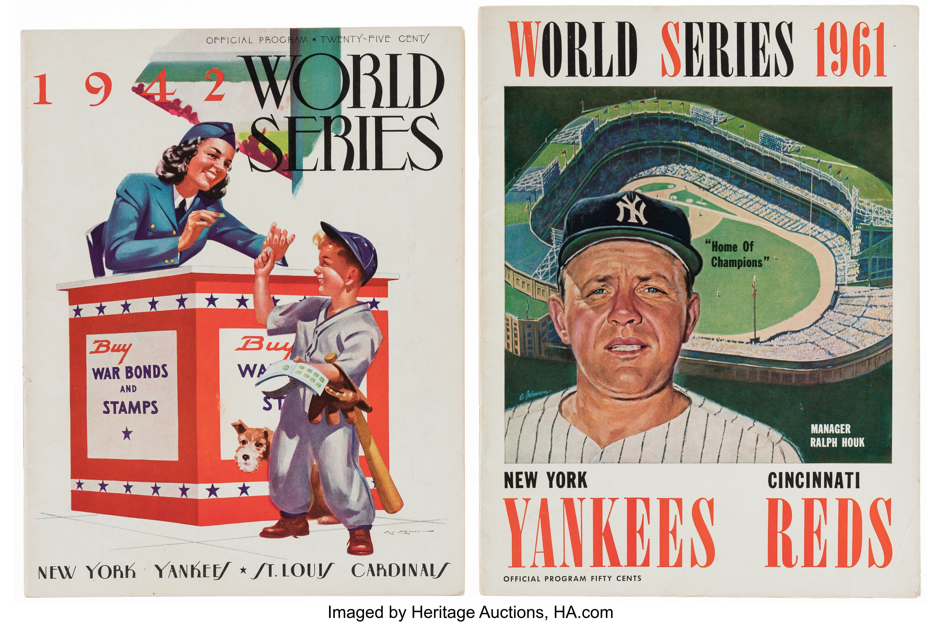 1942 & 1961 World Series Program Lot of 2. Baseball Collectibles, Lot  #42220