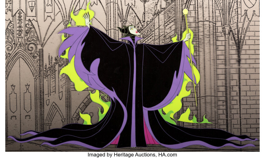 Sleeping Beauty Maleficent Production Cel Setup (Walt Disney,, Lot #95143