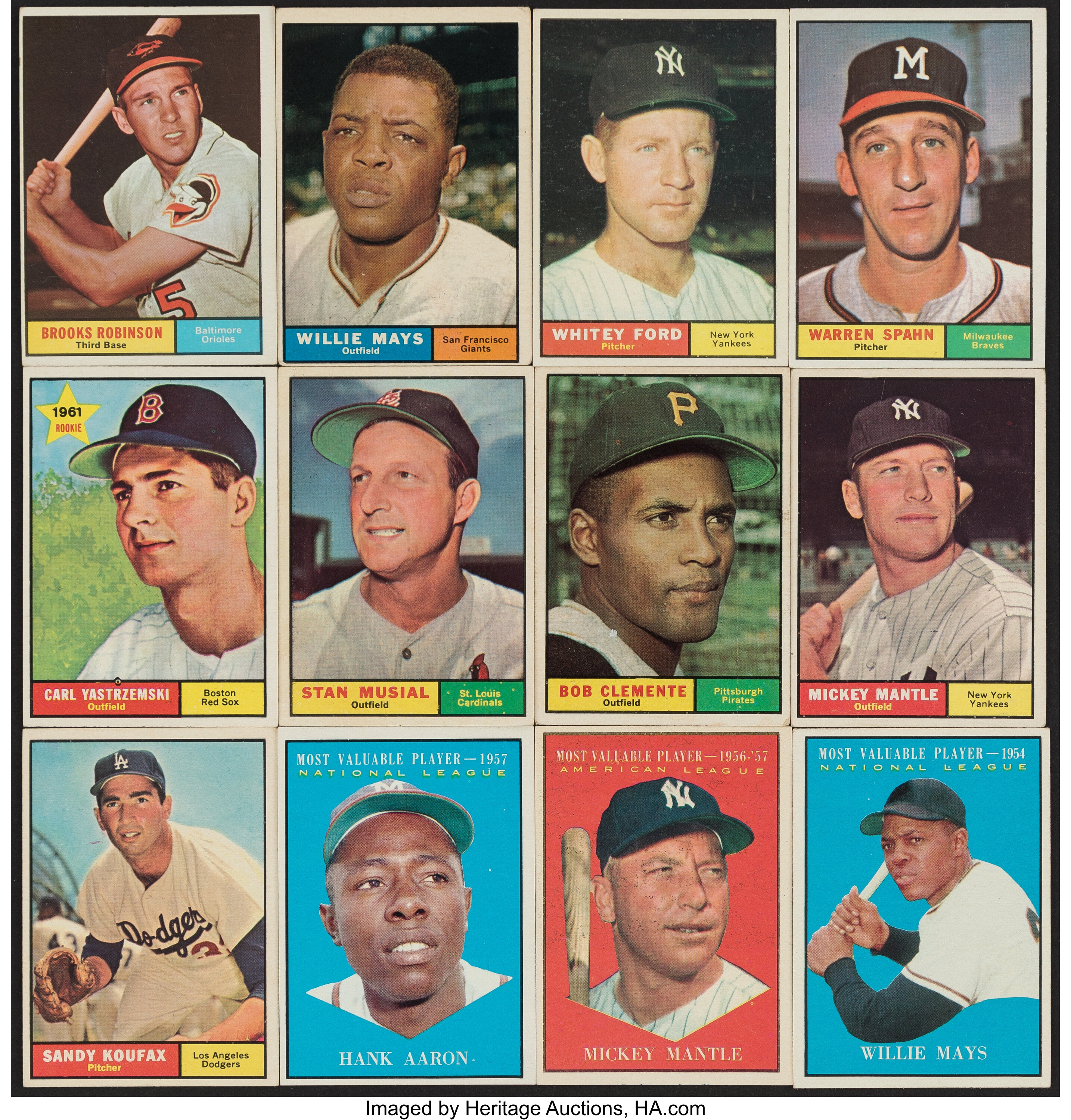 1961 Topps Baseball Near Set (528/587). ... Baseball Cards Sets | Lot ...