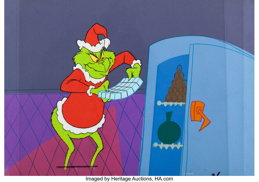 Dr Seuss How The Grinch Stole Christmas Production Cel And