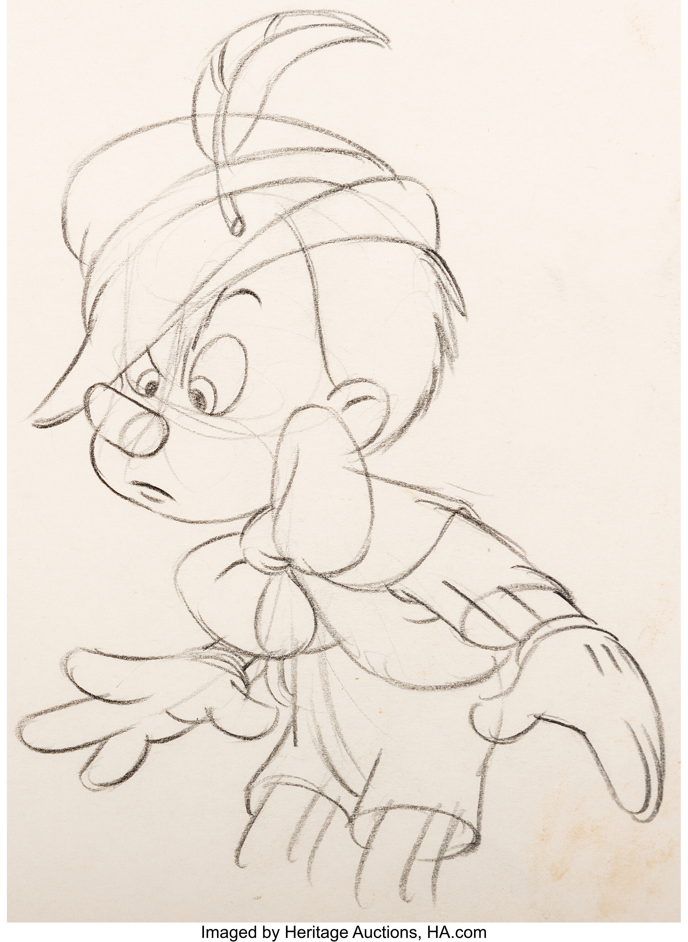 Pinocchio Animation Drawing By Milt Kahl Walt Disney 1940 Lot Heritage Auctions