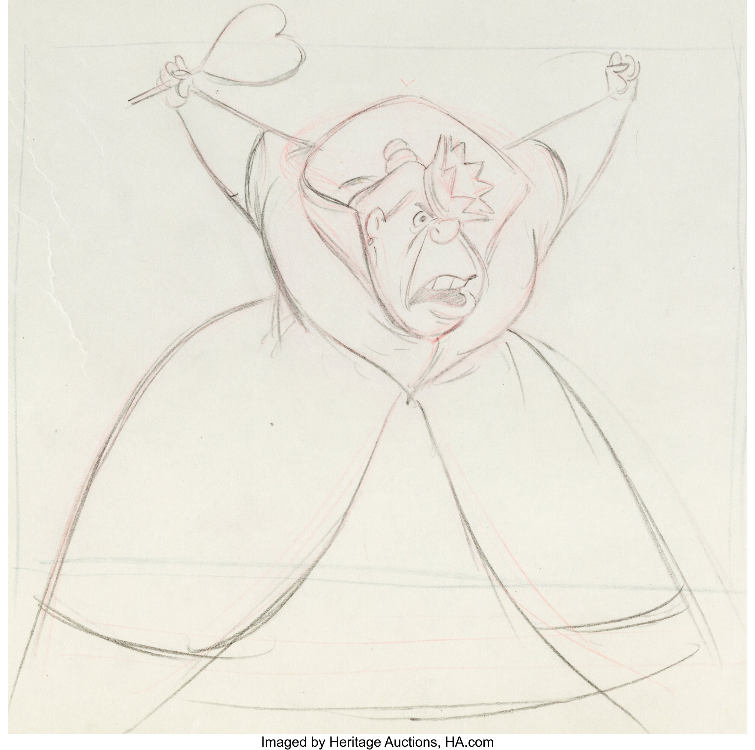 Alice In Wonderland Queen Of Hearts Animation Drawing Walt Disney Lot 971 Heritage Auctions