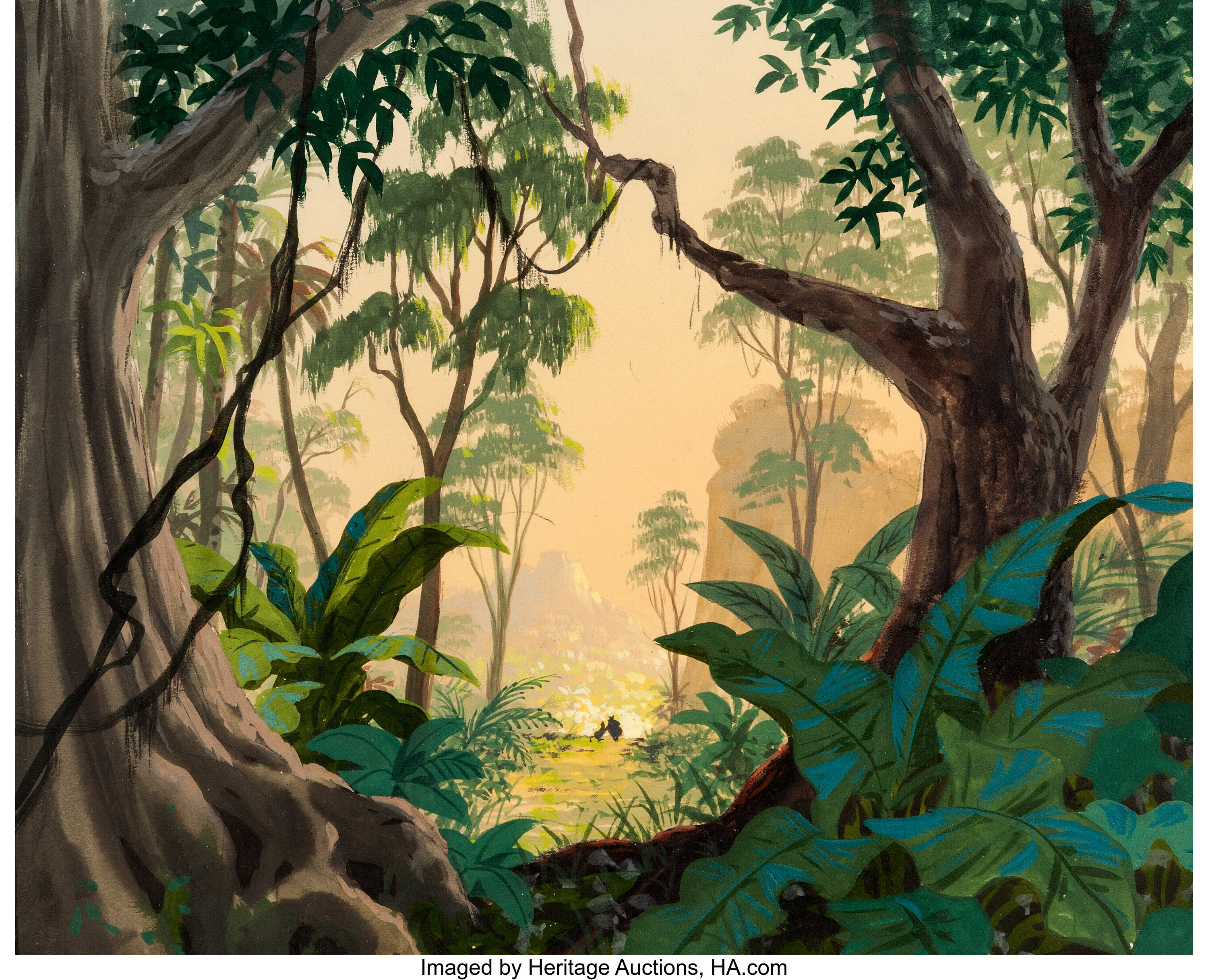 The Jungle Book Ending Scene Background Color Key (Walt Disney, | Lot  #96225 | Heritage Auctions