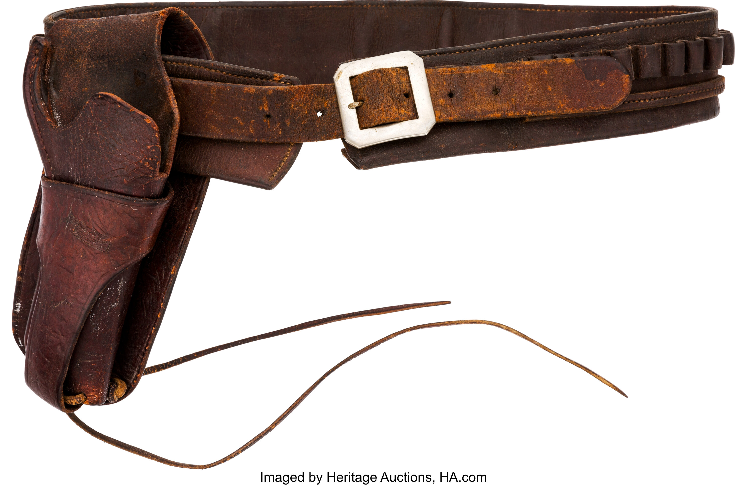 Sold at Auction: S. D. Meyers Saddle Co. Double Gun Belt of Texas