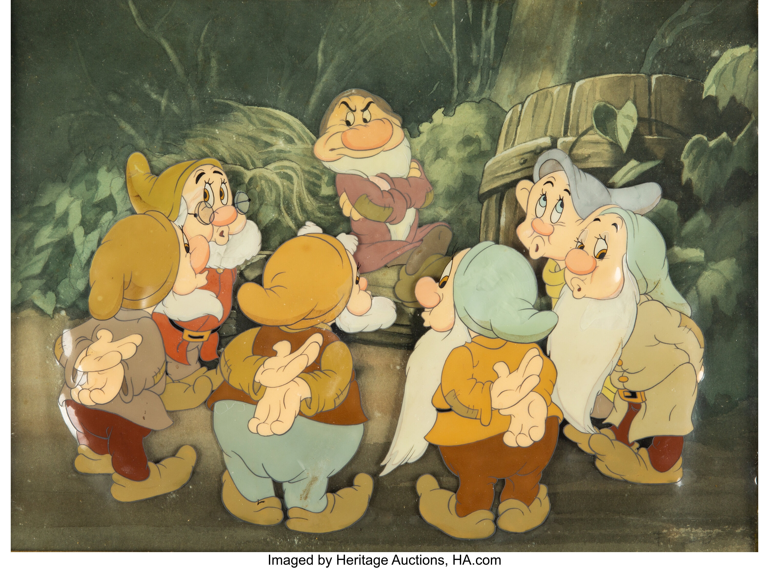 Snow White And The Seven Dwarfs Production Cel Setup With Master Lot 96113 Heritage Auctions 