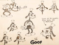 The Goof (Goofy) Model Sheet Original Art (Walt Disney, 1932).... | Lot ...