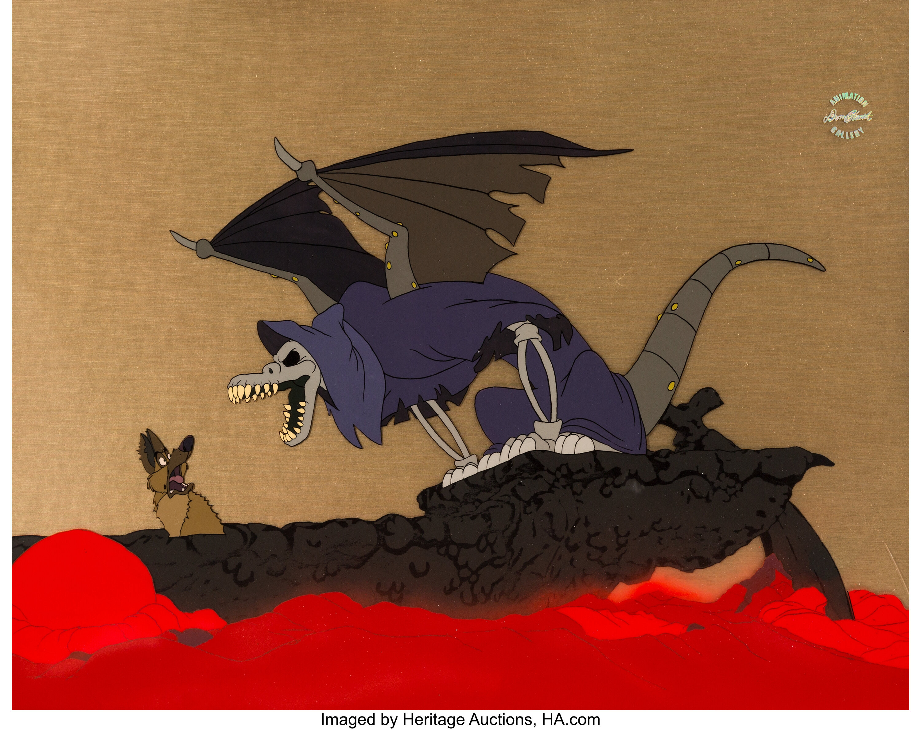 All Dogs Go To Heaven Charlie And Demon Production Cel Setup Lot 97741 Heritage Auctions